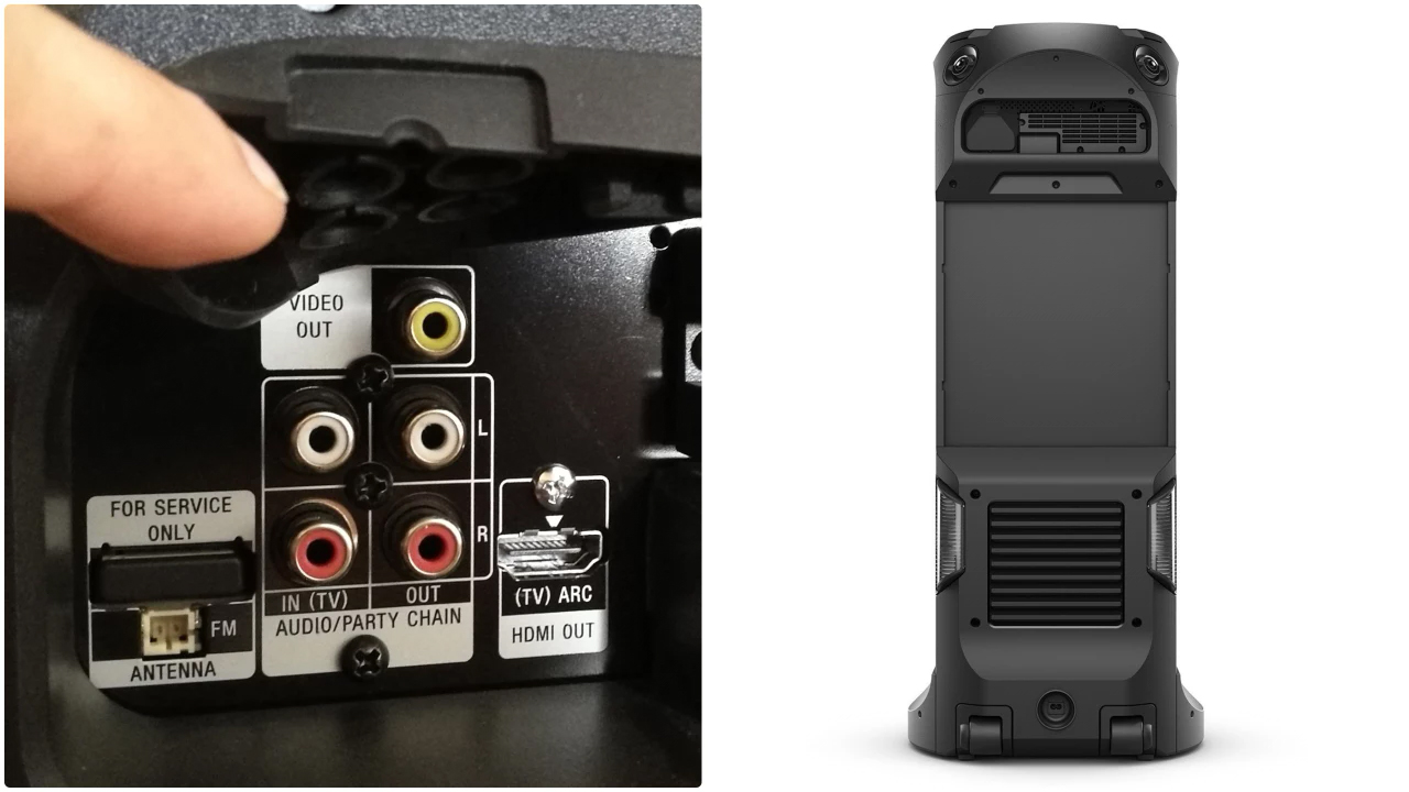 پنل پشتی سیستم صوتی سونی MHC-V81D