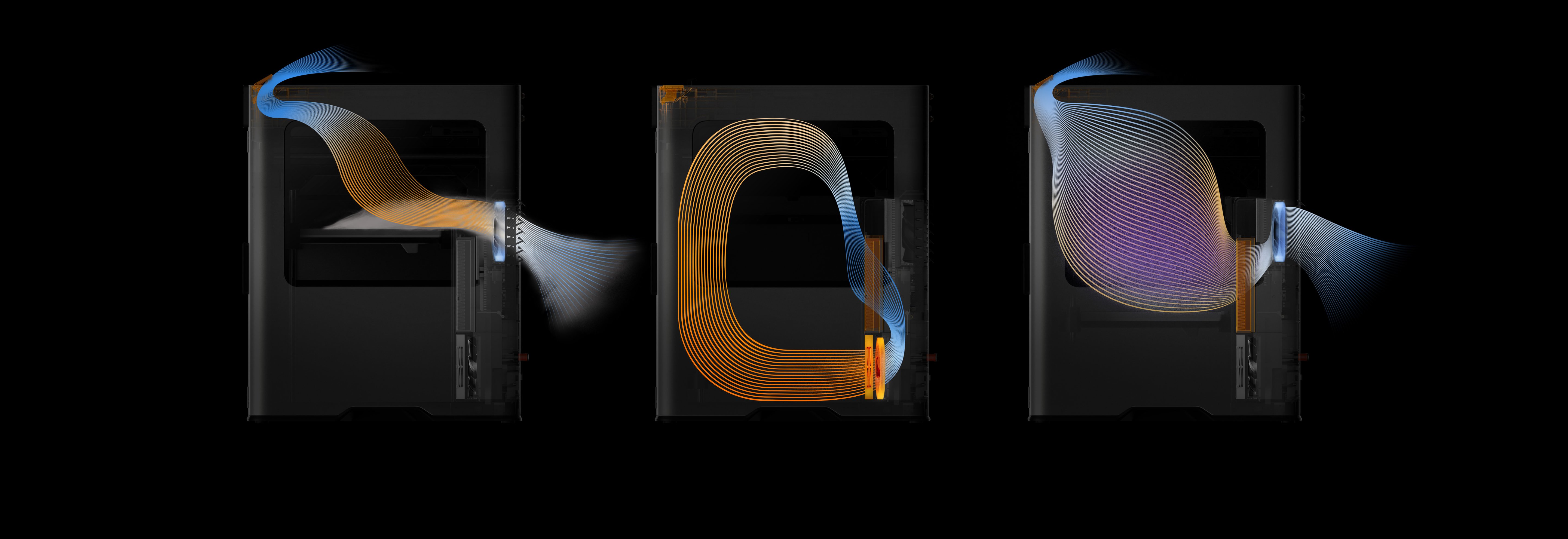 پرینتر سه بعدی بامبو لب H2D با سیستم Adaptive Airflow