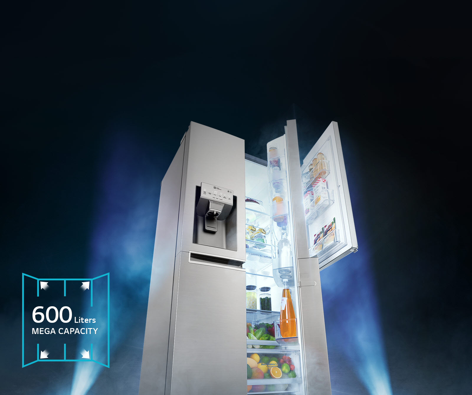 ظرفیت 600 لیتری یخچال فریزر ال جی GCL-267