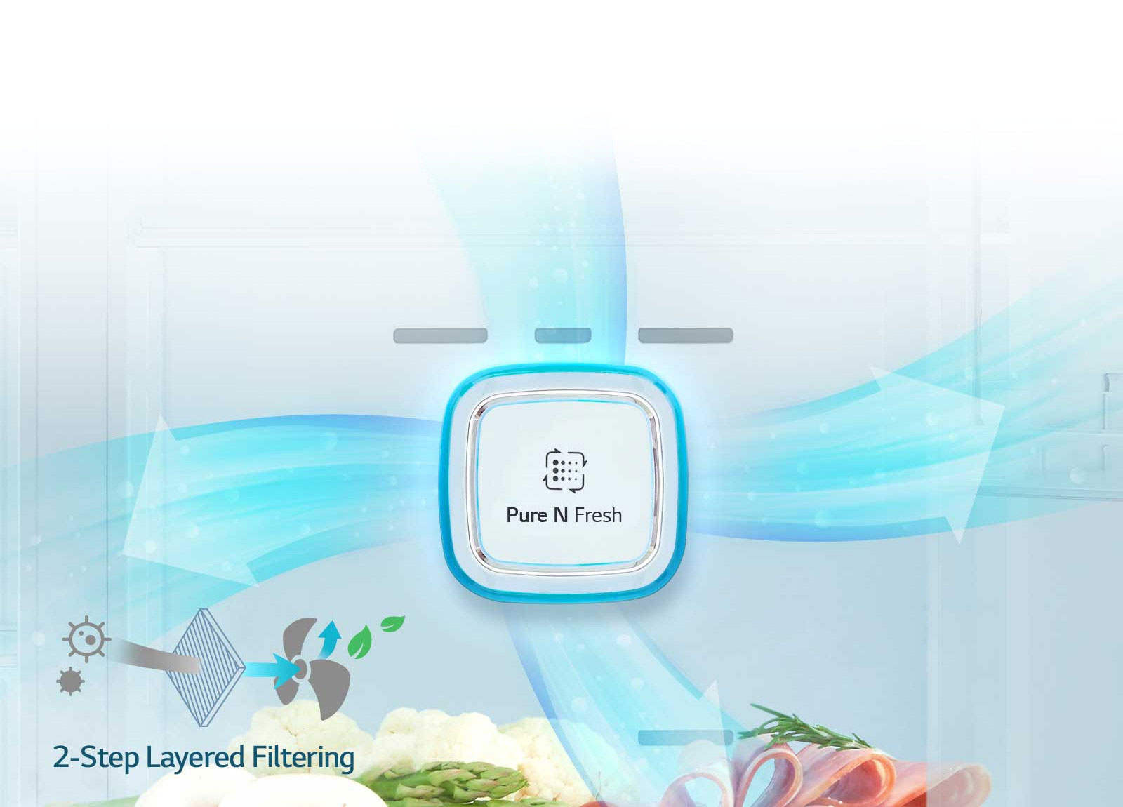 فیلتر Pure N Fresh و سیستم بو گیر یخچال فریزر ال جی GSJ961