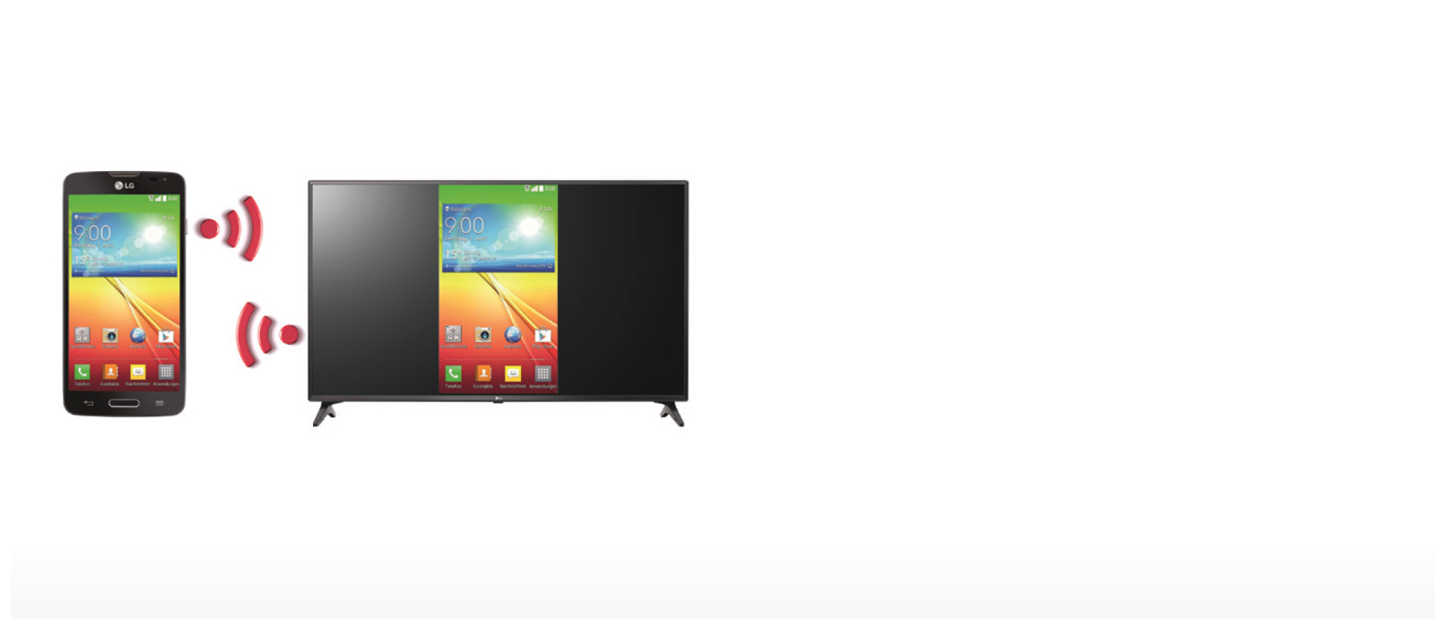 اشتراک صفحه نمایش در تلویزیون ال جی LV640S