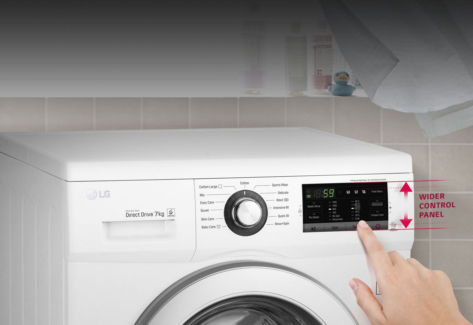خرید ماشین لباسشویی ال جی FH2J3QDNP0 با قیمت مناسب از بانه