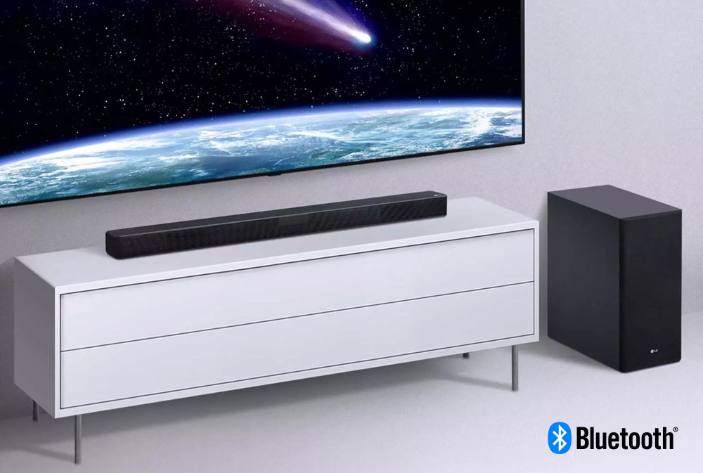 ساندبار LG SN6Y با فناوری بلوتوث و ساب ووفر بی سیم