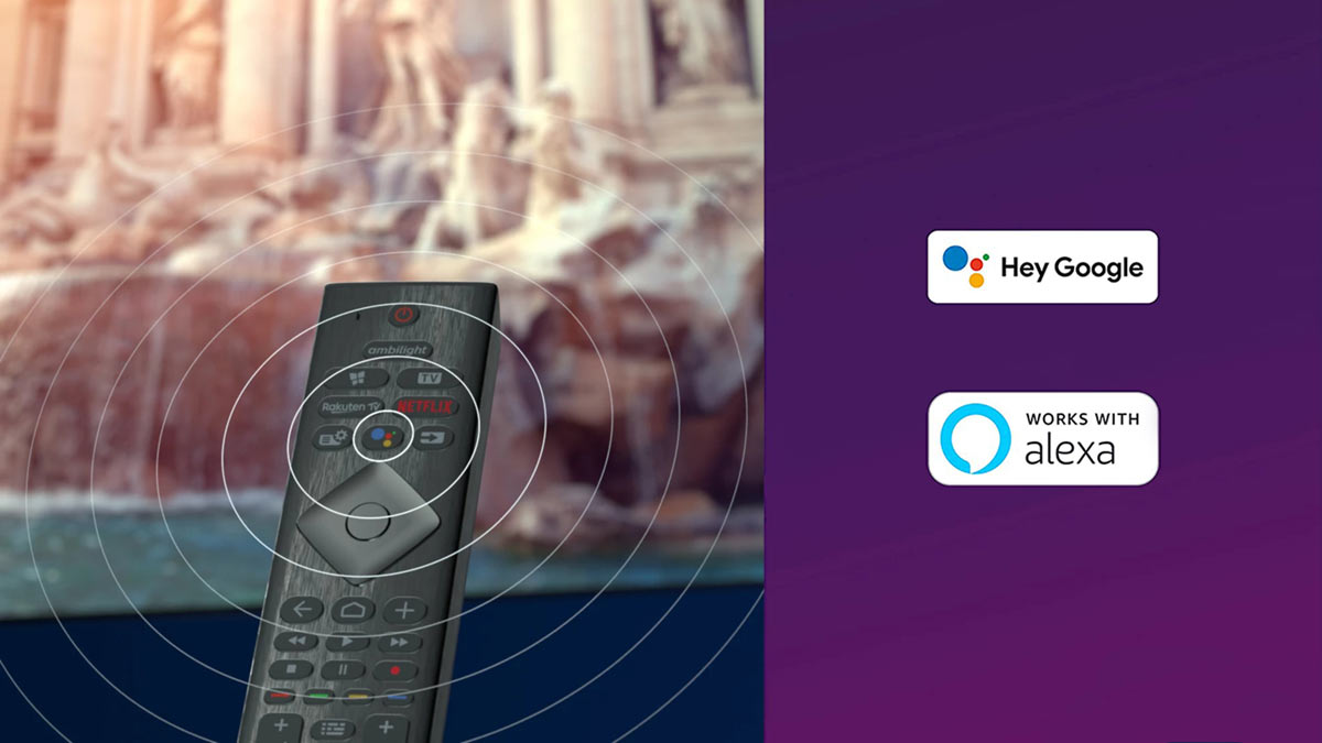 فیلیپس 50PUS8555 دارای دستیار صوتی گوگل بوده و از دستیار صوتی Alexa پشتیبانی می کند