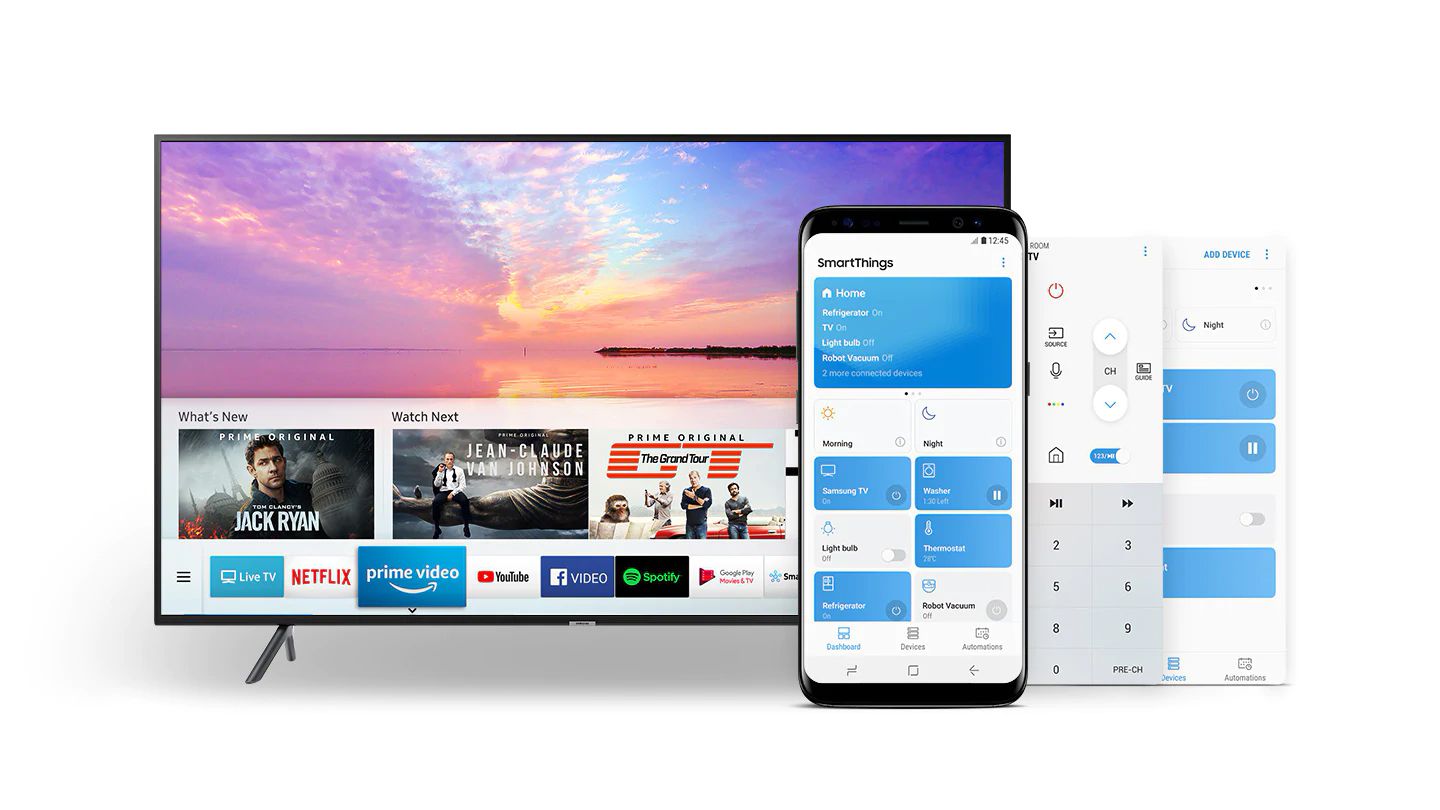نرم افزار SmartThings در تلویزیون سامسونگ NU7100