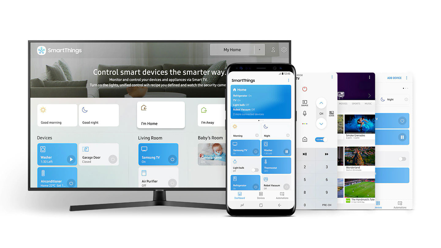 ویژگی های اپلیکیشن SmartThings سامسونگ در تلویزیون NU7400