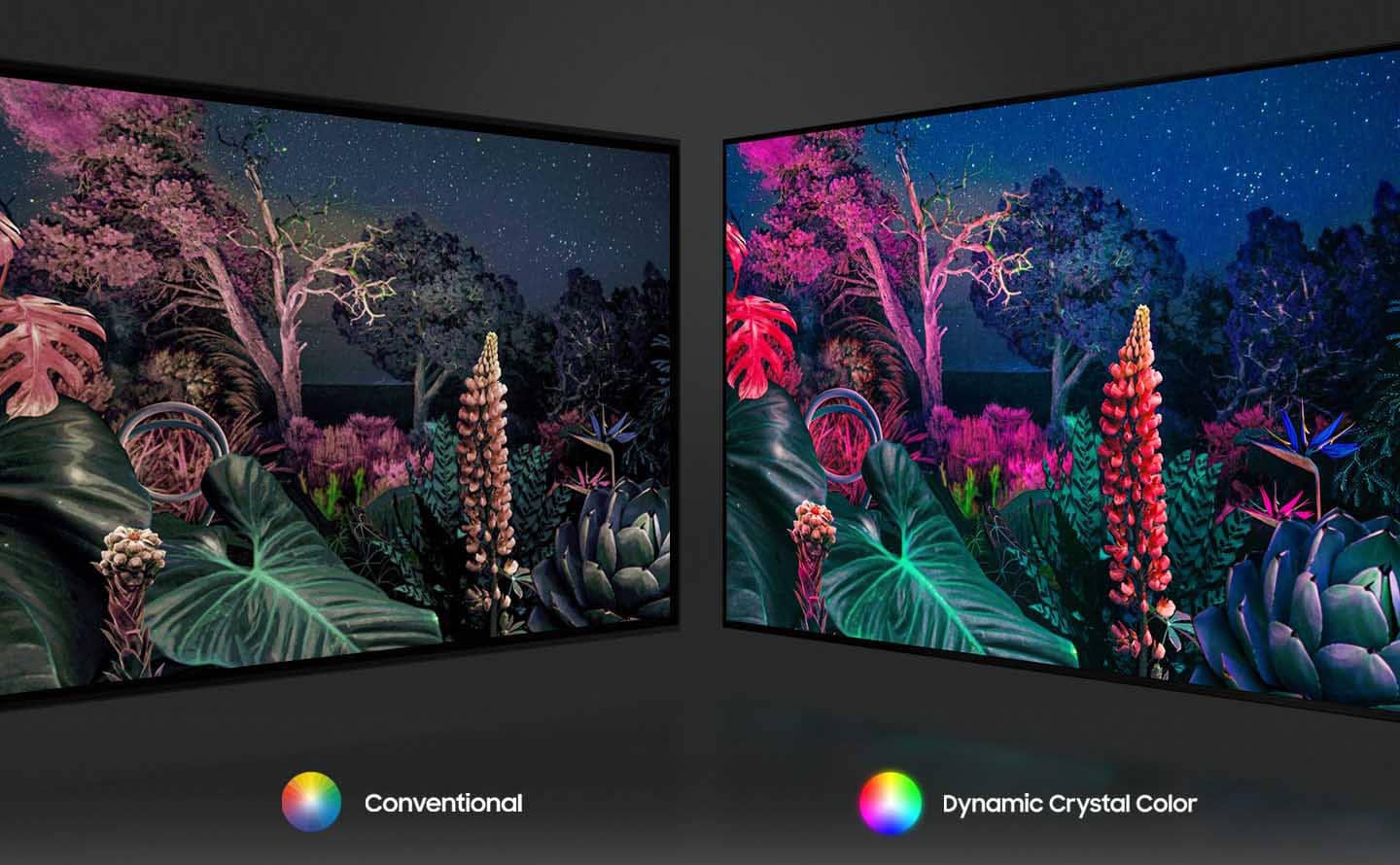 تولید یک میلیارد رنگ از طریق تکنولوژی Dynamic Crystal Color در تلویزیون 65AU9000