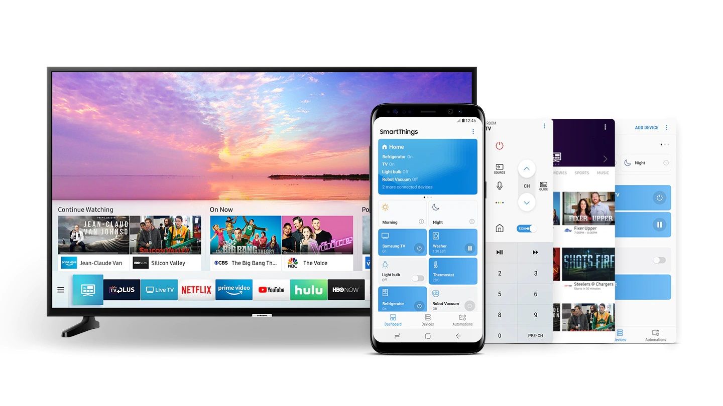پشتیبانی تلویزیون سامسونگ 55NU7091 از نرم افزار SmartThing