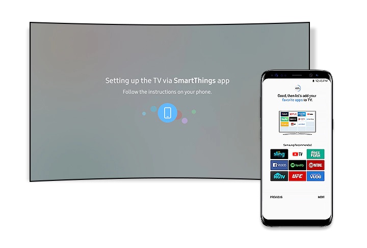 مرحله سوم اتصال به برنامه SmartThings در تلویزیون 65 اینچ سامسونگ NU8500