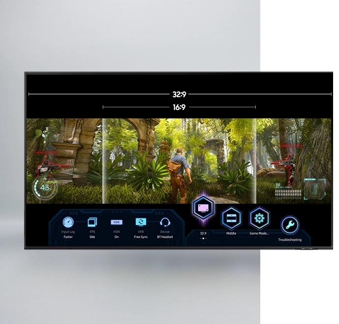 Game Bar و قابلیت Super Ultrawide GameView در تلویزیون 65Q60A سامسونگ