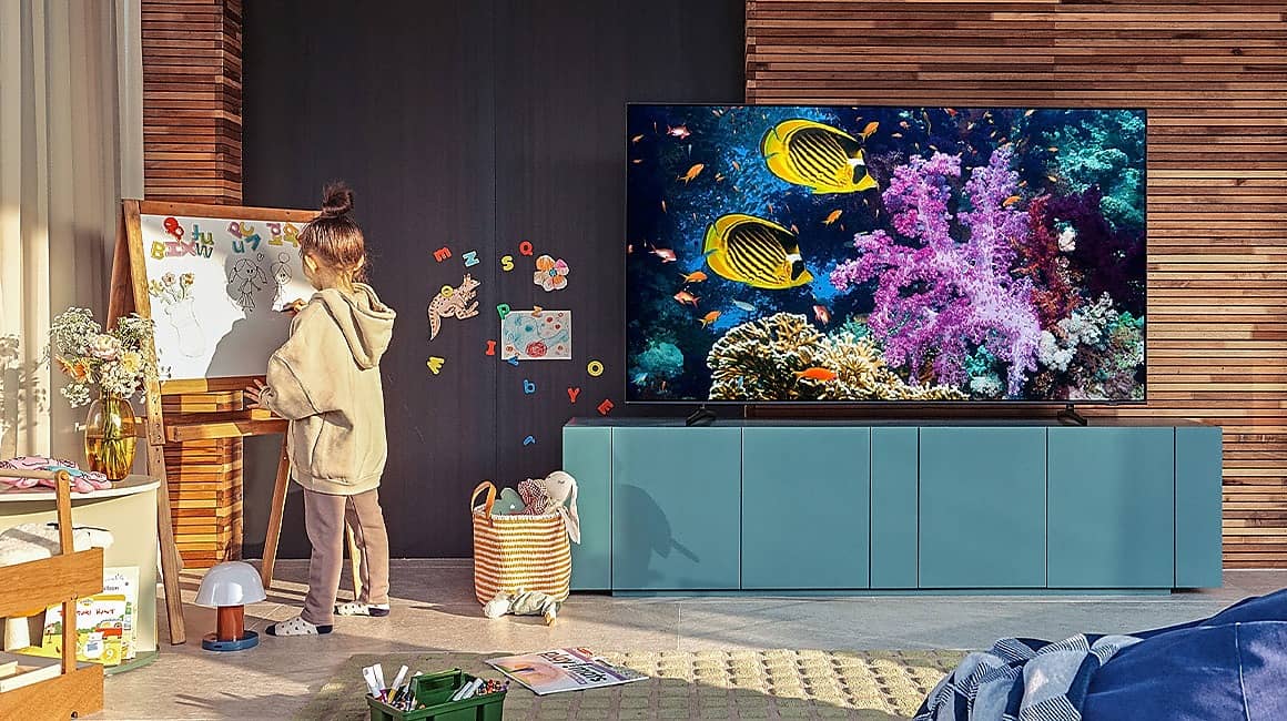تلویزیون سامسونگ Q60A سایز 65 اینچ با طراحی مدرن و زیبا