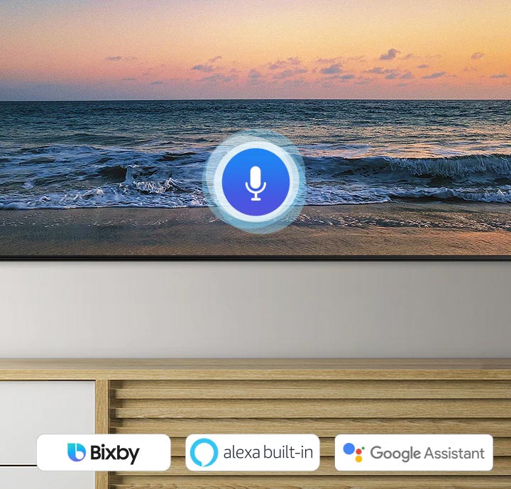 تلویزیون Samsung Q80T از دستیار صوتی بیکسبی پشتیبانی می کند