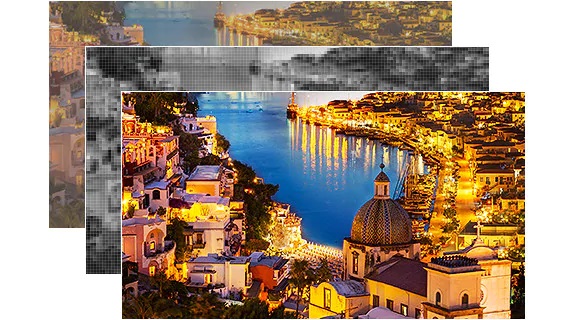 نمایش جزییات تصاویر در تلویزیون 55RU7105
