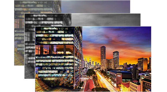 نمایش جزییات تصاویر در تلویزیون 50RU7400