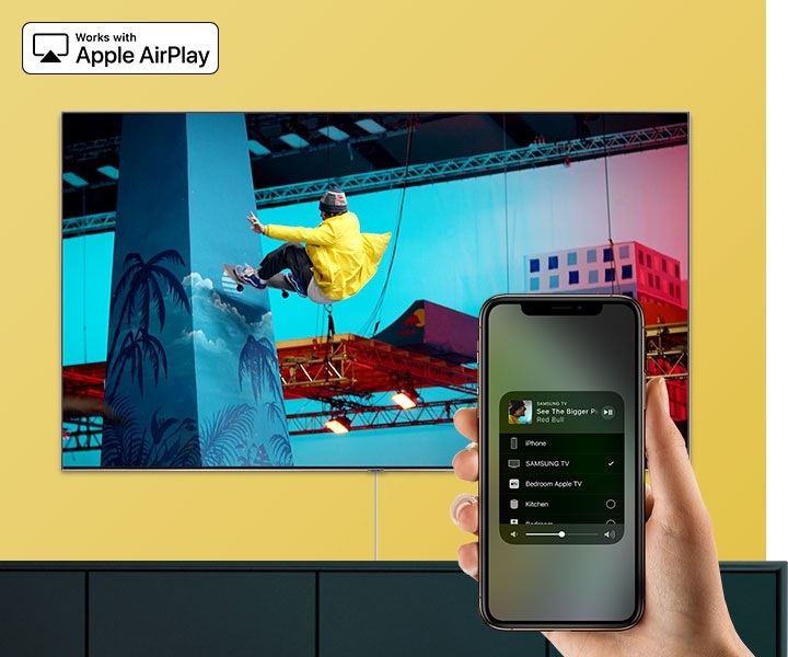 امکان اتصال دستگاه شرکت اپل به تلویزیون 55TU7000 با AirPlay2
