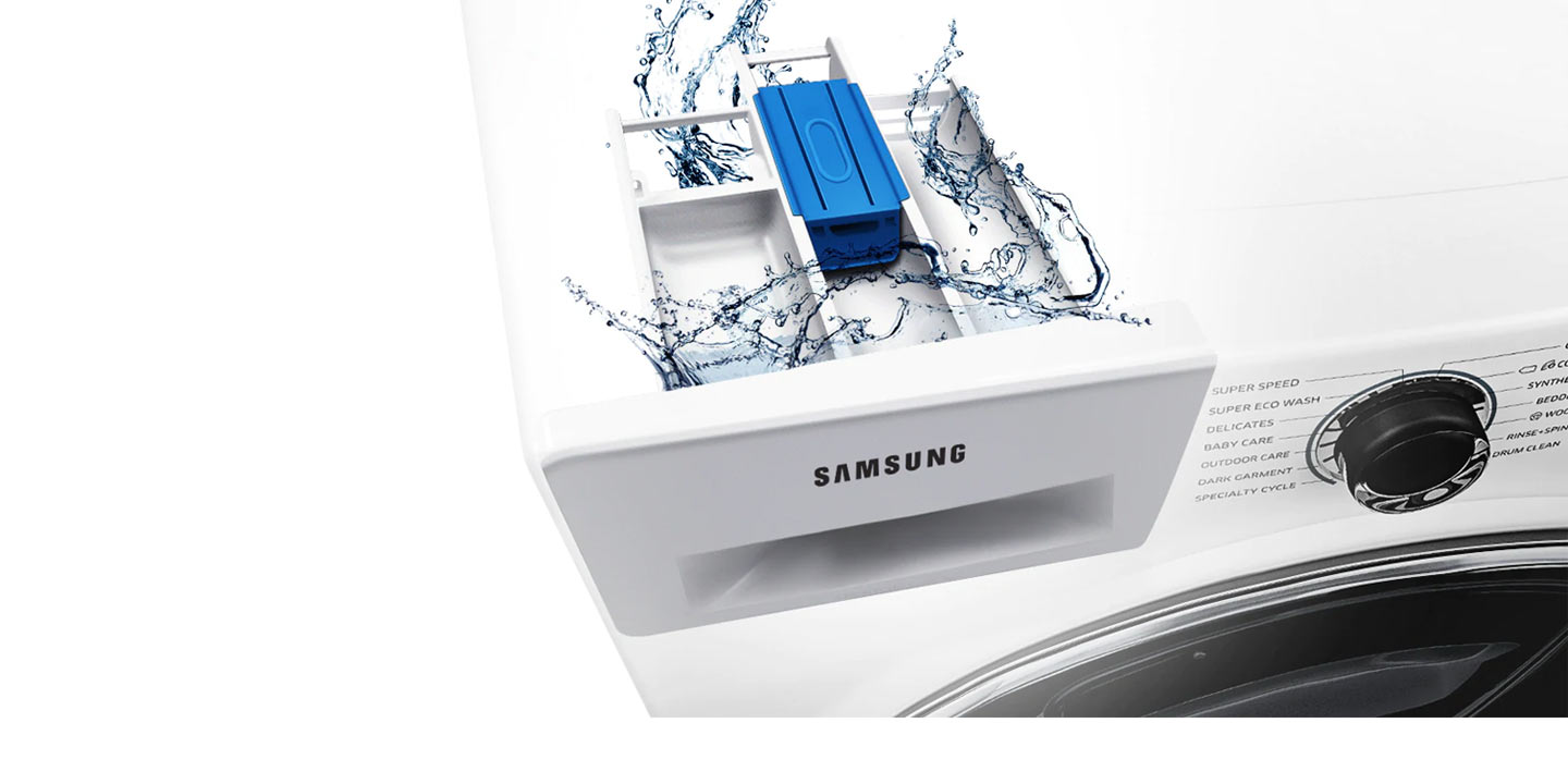 شستشوی محفظه مواد شوینده با قابلیت StayClean Drawer در ماشین لباسشویی WW70J5555FX1FH