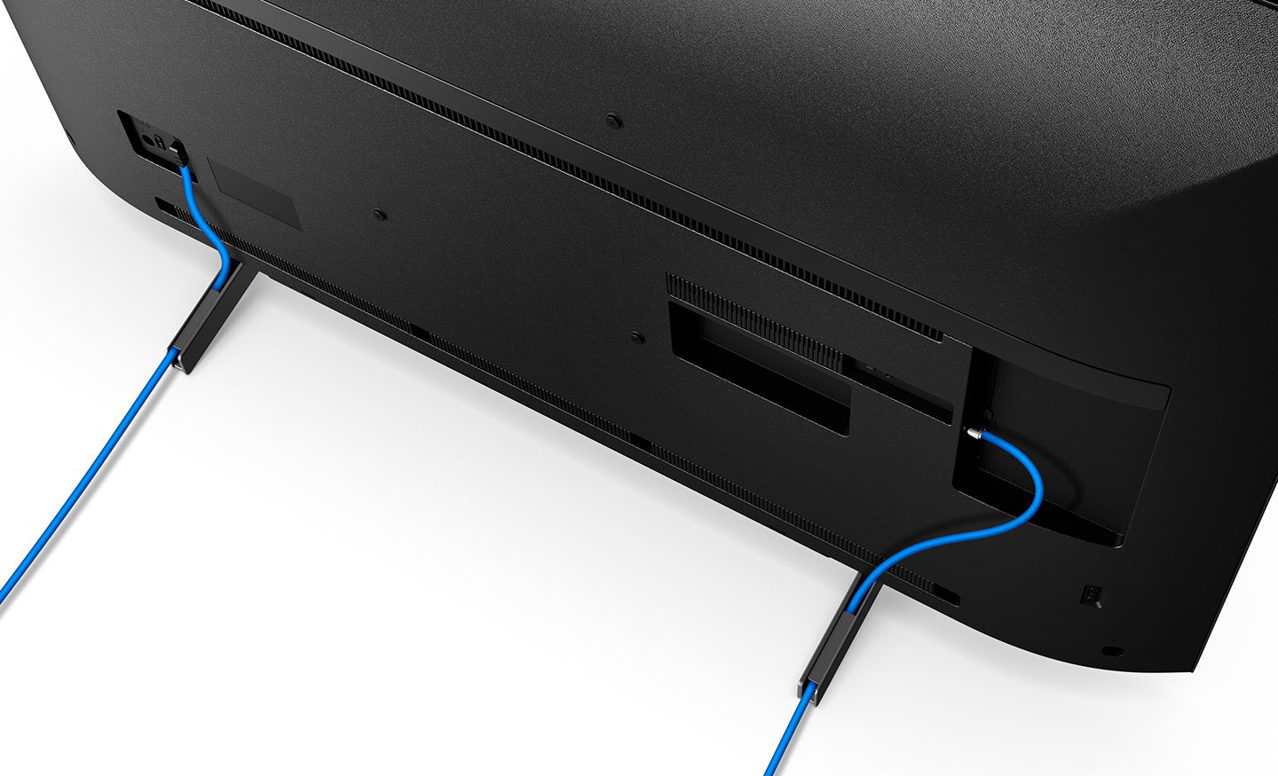 مرتب و مخفی کردن کابل ها در پایه تلویزیون سونی X8077G