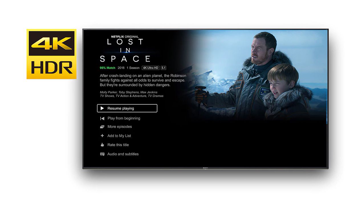 تماشای شبکه Netflix با کیفیت 4K در تلویزیون سونی 65A8G
