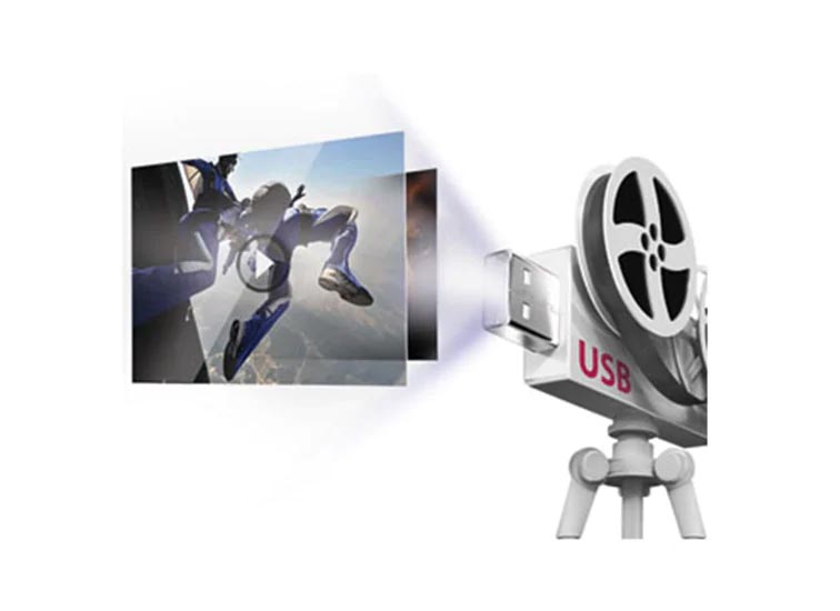 پورت ورودی USB برای پخش محتوا از حافظه فلش یا هارد دیسک اکسترنال