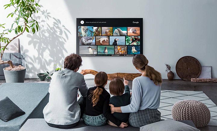 پشتیبانی از فرمان صوتی در تلویزیون اسمارت سونی X80J