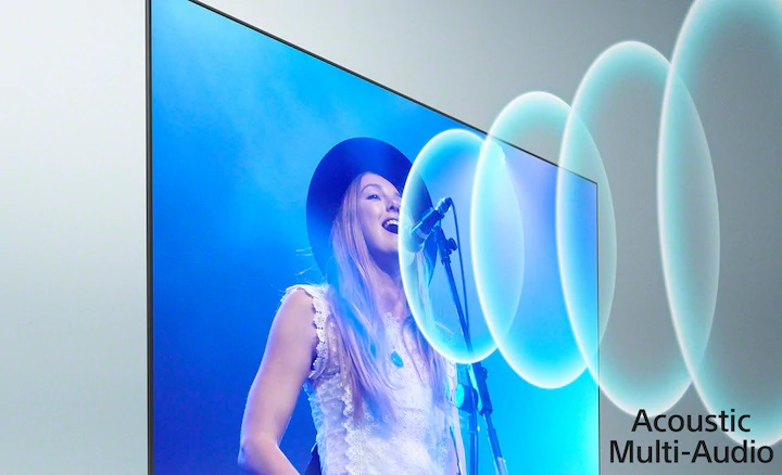 سیستم صوتی Acoustic Multi-Audio در تلویزیون سونی X90J سایز 55 اینچ